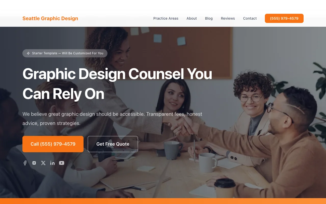 Graphic Design website template preview